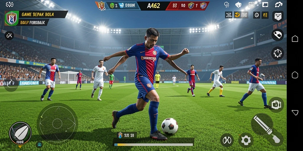 Gameplay menakjubkan dari game sepak bola AA62 dengan grafis realistis.