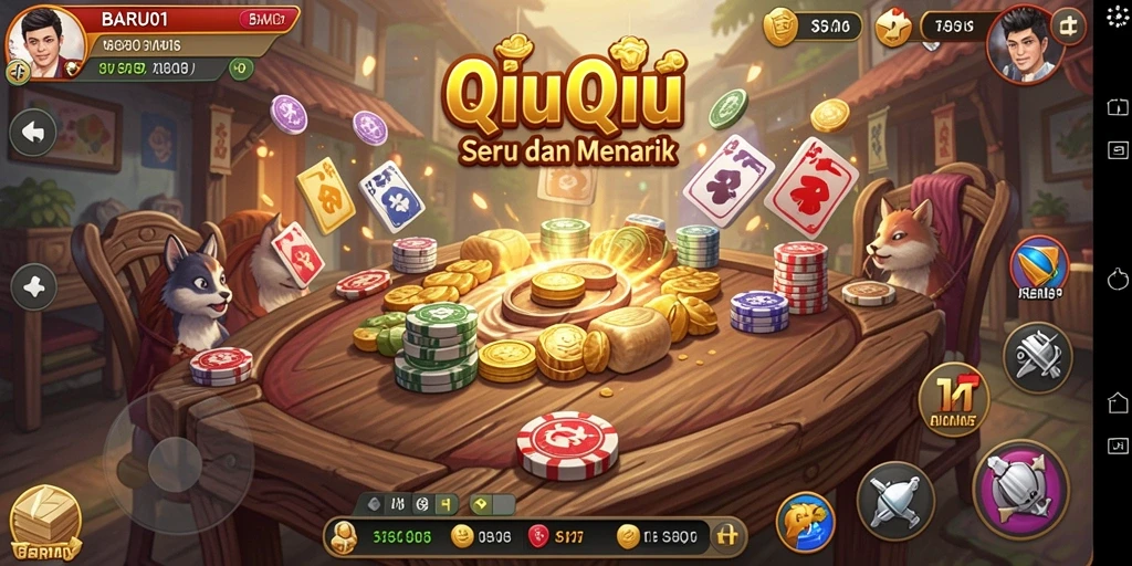 Screenshot gameplay QiuQiu BARU01 yang penuh tantangan.