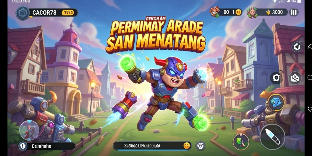 Screenshot gameplay CACOR78 yang menampilkan aksi di dalam permainan Arcade.