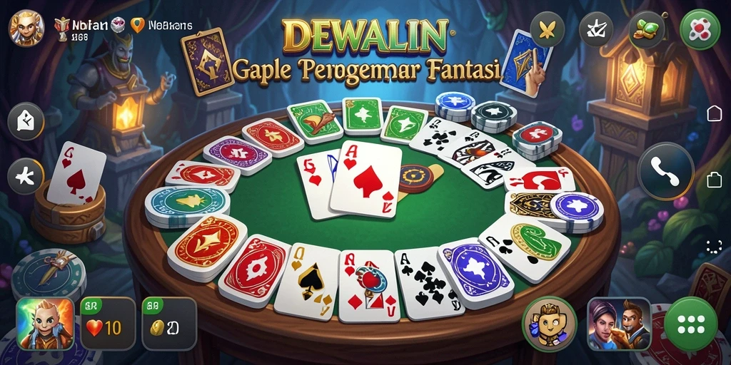 Screenshot DEWALIN menampilkan gameplay seru Gaple dengan teman.