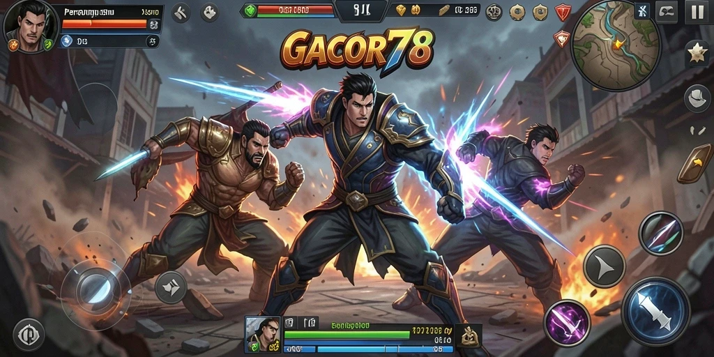 Tampilan visual menarik dari gameplay GACOR78 yang penuh aksi.