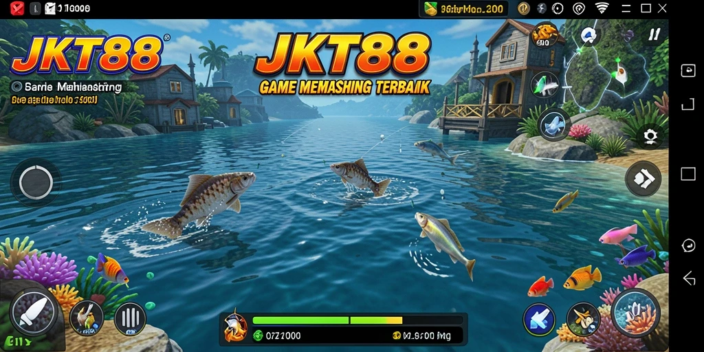Gameplay JKT88 menampilkan suasana memancing yang seru dan menyenangkan.
