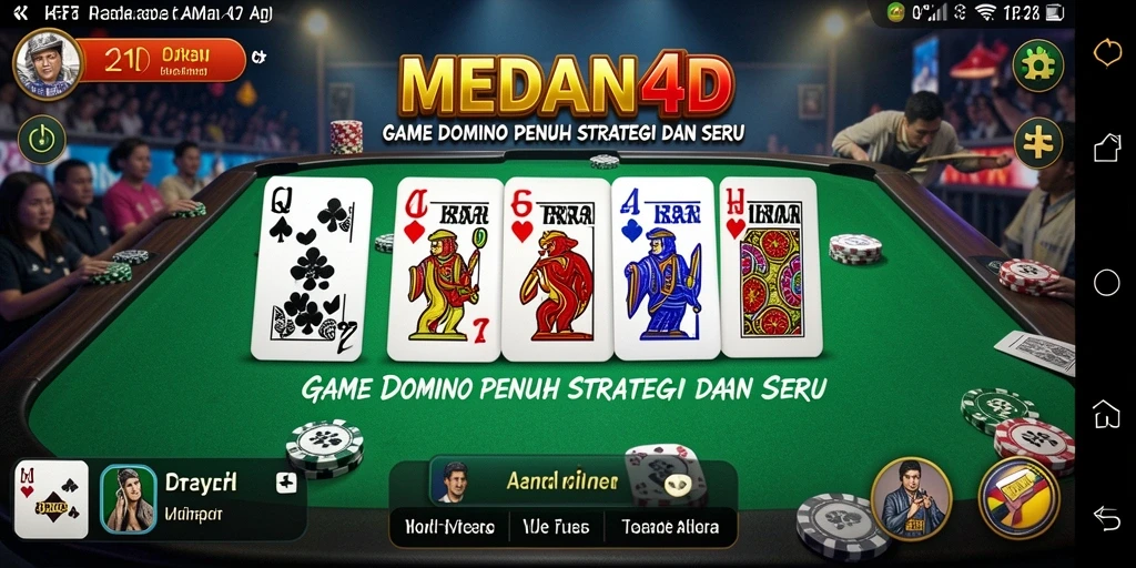 Tangkapan layar gameplay menampilkan aksi seru dalam permainan Domino.