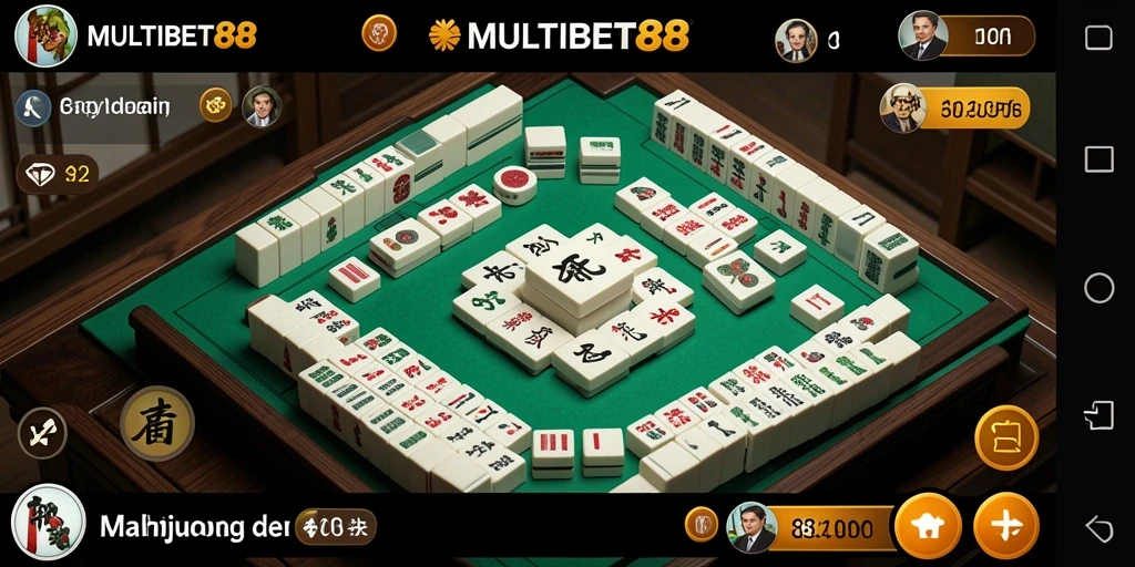Tampilan menarik dari gameplay Mahjong di MULTIBET88.