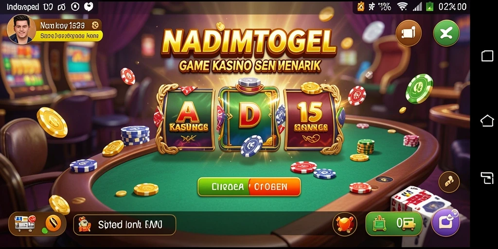 Tampilan menarik dari permainan kasino di NADIMTOGEL.