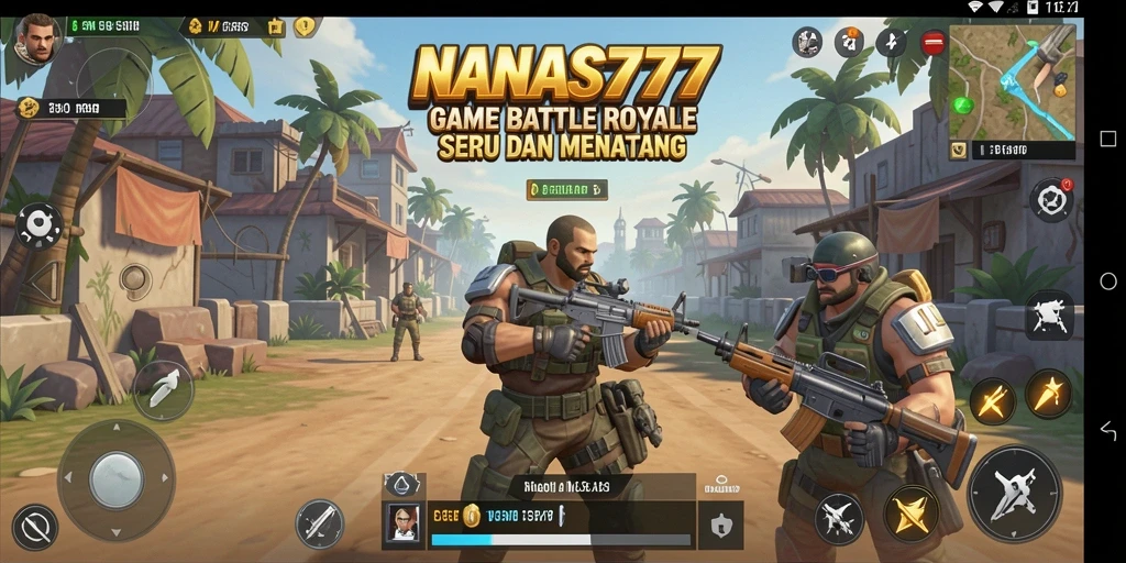 Gameplay seru NANAS777 dengan aksi Battle Royale yang mendebarkan.