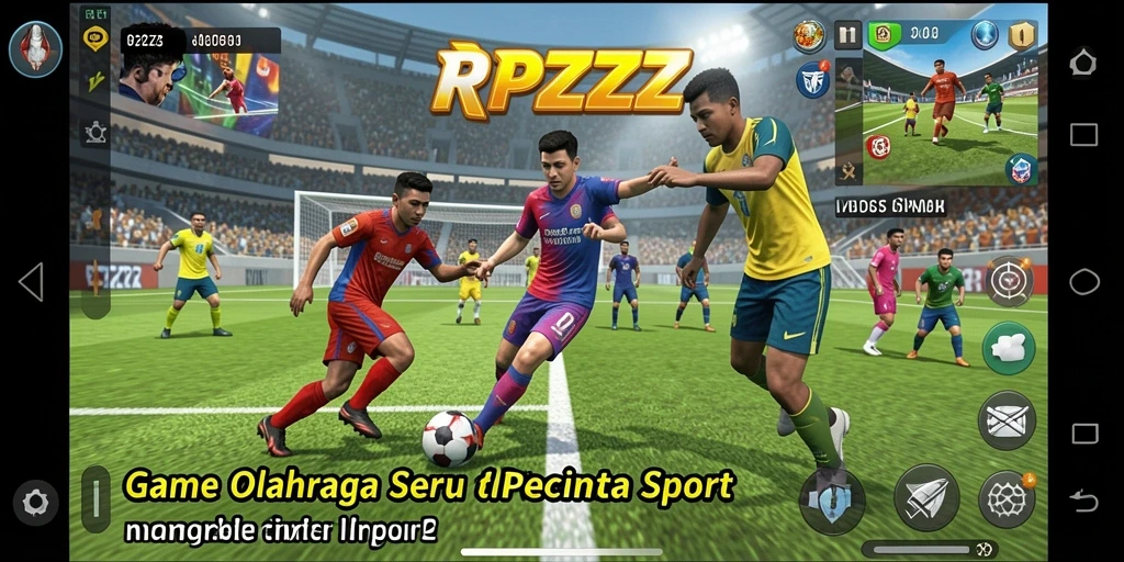 Screenshot utama RPZZZ menunjukkan gameplay olahraga yang seru dan kompetitif.