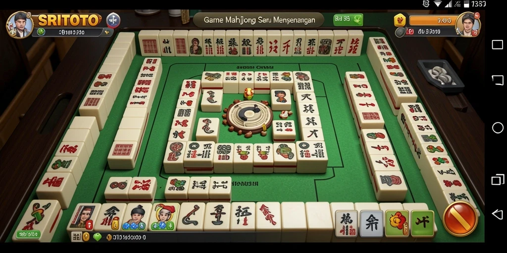 Tampilan gameplay SRITOTO yang menampilkan keseruan permainan Mahjong.