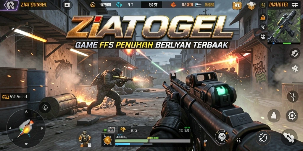 Tampilan aksi menegangkan dalam ZIATOGEL saat bertarung melawan musuh.